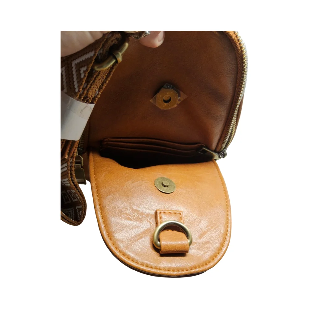 NWOT  Brown Crossbody Bag/Sling bag with adjustable wide strap - Picture 3 of 6